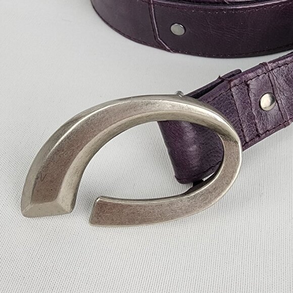 Psylo Purple Leather Multi Wrap Belt Size L - Picture 2 of 7